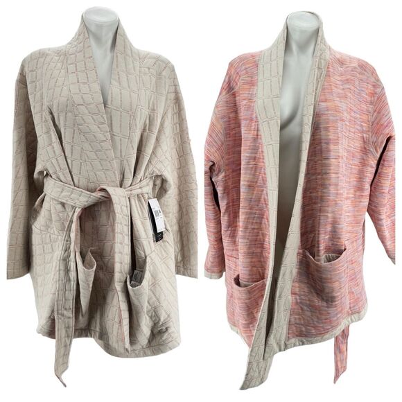 Nike Yoga Therma Fit Luxe Jacquard Top SZ 2X Reversible Oversized Plus NEW $140 - Picture 1 of 15